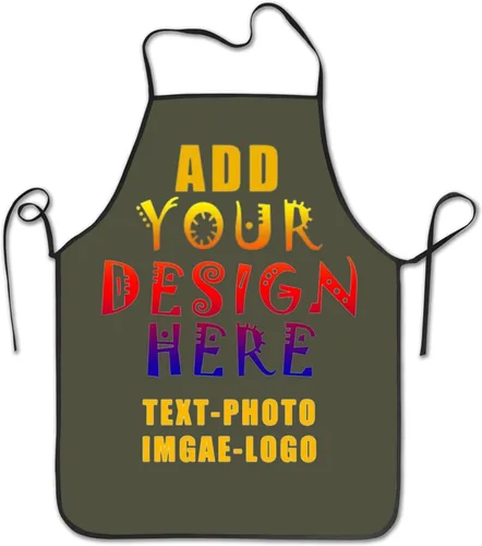 Vista 20 de Delantal personalizado personalizado para mujeres y hombres, delantales de cocina para cocinero, nombre personalizado, texto, logotipo, imagen