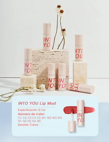 Vista 6 de INTO YOU Lápiz labial mate, Super Stay para mujer, tinte de labios de larga duración, impermeable, barro de labios, suave y ligero, mousse de C1