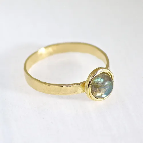 Vista 72 de Anillo de oro de piedras preciosas, anillo de piedra chapada en oro de 14 quilates, anillo de piedra apilable, anillo de oro de piedra pequeña