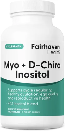 Vista 9 de Fairhaven Health Myo-Inositol y D-Chiro Inositol Suplemento Proporción 40:1 Suplemento de fertilidad femenina para mujeres y equilibrio