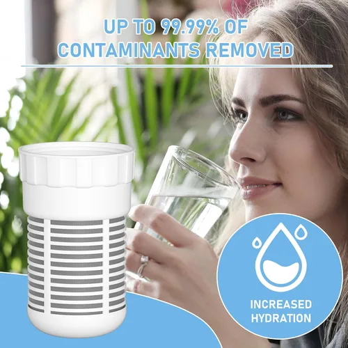 Vista 5 de Paquete de filtros de repuesto para jarra de agua compatible con el innovador sistema de filtración de agua Alexapure Pitcher, 4 paquetes