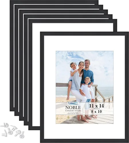 Vista 16 de Icona Bay Marcos de fotos de 4 x 6 pulgadas (negro, paquete de 6), moderno juego de marcos profesionales, colección Noble