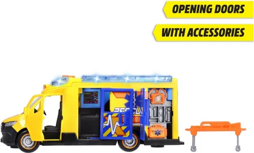 Vista 3 de Dickie Toys - Sprinter de ambulancia de bomberos y rescate