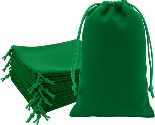 Vista 39 de Mandala Crafts Bolsas de terciopelo negro con cordón de 14 x 14 pulgadas, 10 bolsas grandes de terciopelo con cordón a granel para regalos de fiesta