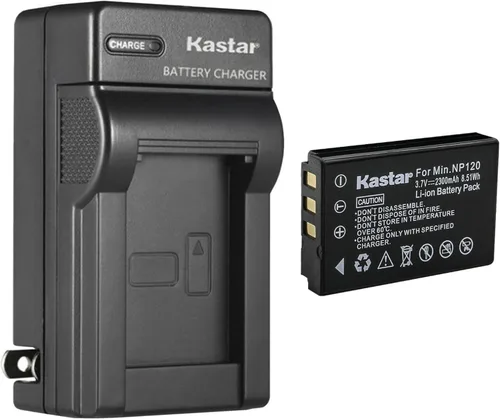 Vista 9 de Kastar Paquete de 4 baterías Q120 y cargador de pared de CA de repuesto para cámara MINOLTA MN35Z, Zoom BT-03, batería Zoom BT-03 B, cámara