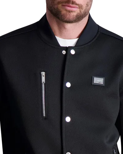 Vista 4 de Karl Lagerfeld Paris Men's Textured Bomber Jacket