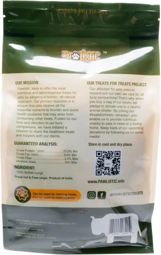 Vista 4 de Water Buffalo - Masticables pulmonares para perros – Ingridiente, de larga duración, alto en proteínas, bajo en grasa