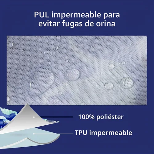 Vista 3 de BISENKID Cubierta de pañales de goma para pantalones de plástico, fundas de pañales de plástico elásticas para ropa interior de plástico para niños