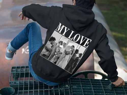 Vista 9 de Sudaderas con capucha personalizadas diseñan el tuyo propio, retrato de camisa de la foto, regalos personalizados para el día de San Valentín