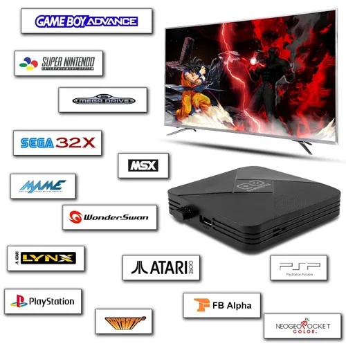 Vista 6 de Classic Retro Game Console for 4k TV HD Output Video Game Console 40 Emulator Super Console X Pro Dual Wireless Gamepad Powkiddy B-01 Gamebox 64G