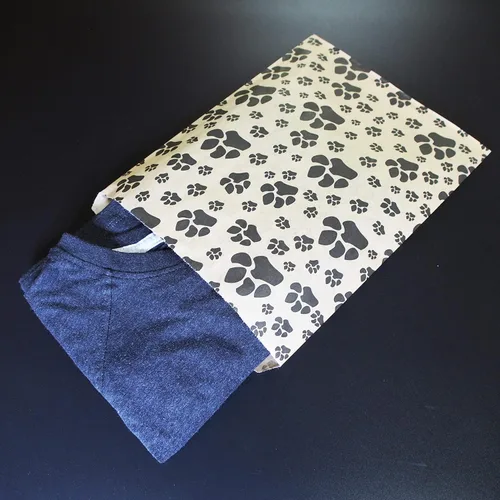 Vista 5 de CuteBox Pawprint - Bolsas de regalo de papel plano Kraft para manualidades, recuerdos de fiesta, venta al por menor, mercancía, ferias comerciales