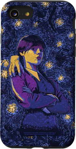 Vista 18 de Wednesday & Thing in Starry Night by Vincent Van Goth Case for iPhone 17