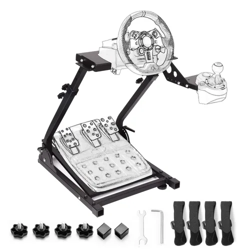 Vista 9 de Guil Vim Racing Wheel Stand Steering Wheel Stand Shifter Mount Adjustable Racing Stand for Logitech G29 G920 G27 G25 G923 Supporting Thrustmaster