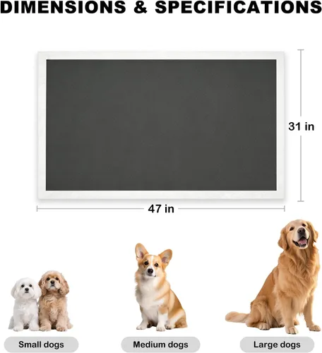 Vista 5 de 30 almohadillas de carbón extra grandes de 31 x 47 pulgadas, con control de olor, superabsorbentes, almohadillas desechables gruesas para orinal