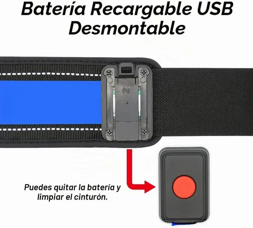 Vista 5 de BSEEN Cinturón LED para correr, cintura LED reflectante recargable por USB, cinturón de luz de seguridad intermitente para corredores, corredores