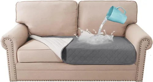 Vista 12 de Fundas de cojín 100% impermeables para sofá de cama de perro, protector de sofá seccional para mascotas, protector antideslizante de muebles