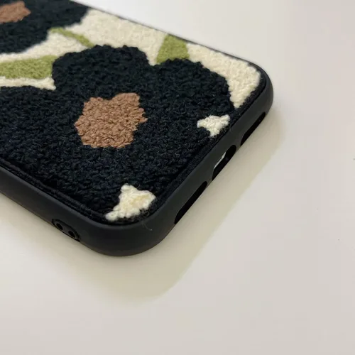 Vista 9 de Funda para teléfono con diseño floral negro compatible con iPhone 12 Pro Max de 6.7 pulgadas 2021, bonito diseño floral femenino, delgado y suave