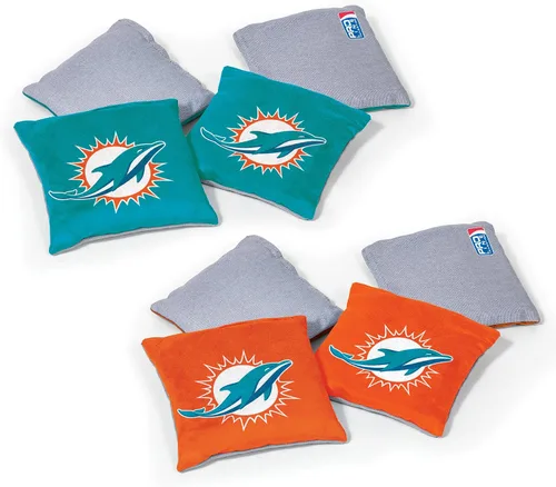 Vista 33 de Wild Sports - Bolsas de frijoles de doble cara de fútbol americano profesional de la NFL, 8 unidades, bolsas de lanzamiento de primera calidad