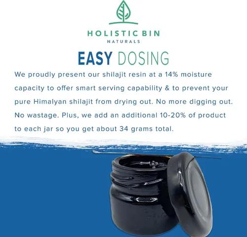 Vista 5 de Holistic Bin - Resina Shilajit del Himalaya más pura de Holistic Bin Resina de platino negro Rica en ácido fúlvico, ácido húmico, minerales