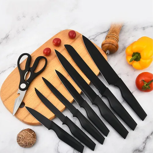 Vista 6 de Juego de cuchillos de cocina de 14 piezas con bloque autoafilado, cuchillos ultra afilados de acero inoxidable de alto carbono para cocina, 6