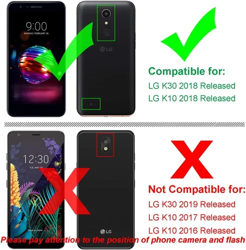 Vista 2 de Funda de teléfono a prueba de golpes para K10 2018 [púrpura]