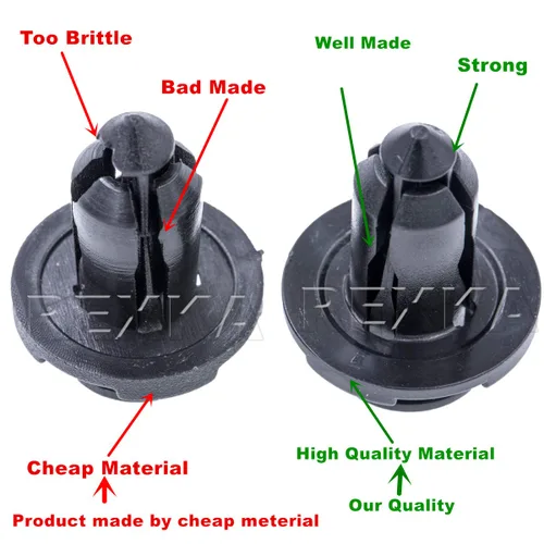 Vista 8 de Rexka 25 piezas de 0.394 in de agujero para parachoques de motor para guardabarros y rejillas compatibles con Subaru 909140007 Baja Forester Impreza