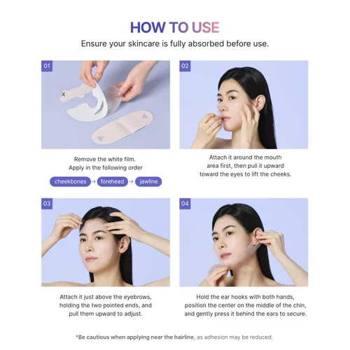 Vista 3 de Tension Up Mask - Máscara facial de colágeno coreano - Máscara de elevación de línea V - Hidratante, reafirmante y aprieta la piel para un contorno
