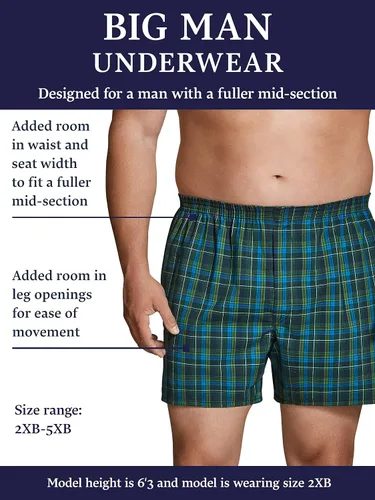 Vista 4 de Fruit of the Loom Mens Big and Tall Tag-Free Underwear