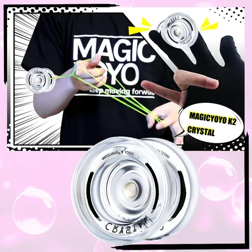 Vista 8 de MAGICYOYO Yoyos N11 Professional Unresponsive, paquete de 2 unidades – K2 Crystal Responsive Yoyo para niños, Yoyo de aleación de metal Pro Yoyo