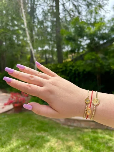 Vista 2 de Pulsera elástica de oración hebrea para mujer