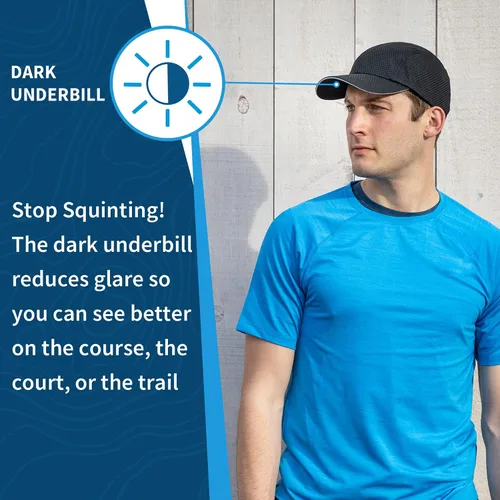 Vista 5 de TrailHeads Race Day Performance - Gorra deportiva ligera de secado rápido para hombre, talla única