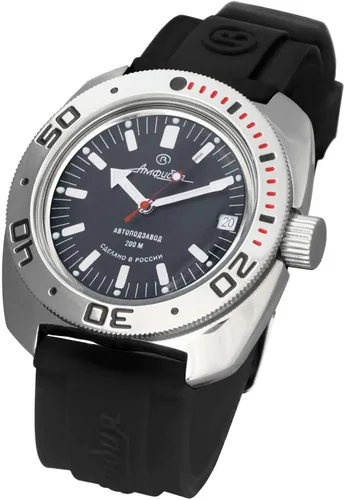 Vista 2 de VOSTOK Amphibian 710662 - Reloj de pulsera automático para hombre con cuerda automática, Buceador, cuerda automática