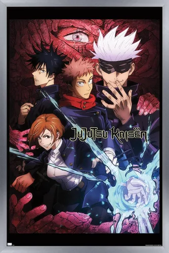 Vista 14 de Jujutsu Kaisen - Póster de pared inglés de una hoja, 34 pulgadas de largo x 22.4 pulgadas de ancho, versión sin marco
