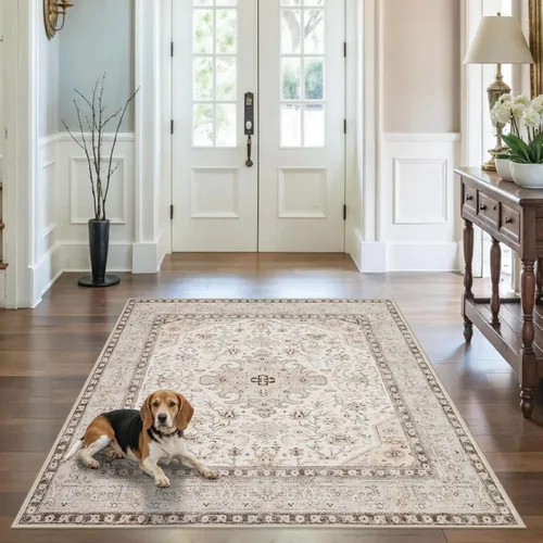 Vista 54 de Alfombra lavable de cocina de 2 x 6: antideslizante oriental interior alfombra pasillo Soft Easy Clean Thin Floor Throw Carpet for Bedroom