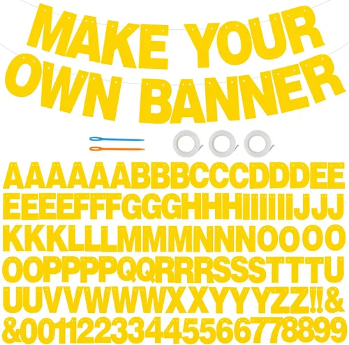 Vista 64 de 116 piezas de letras de la A a la Z DIY Banner personalizado Colorido