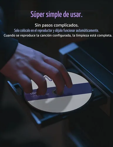 Vista 3 de Elook Limpiador de reproductor de CD, disco de limpieza de lentes láser
