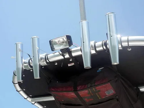 Vista 9 de Soporte de varilla de aluminio con abrazadera única en ajuste 1.5 ", 1.875 ", 2 "pulgadas horizontal o vertical Torre de barco de pesca/poste