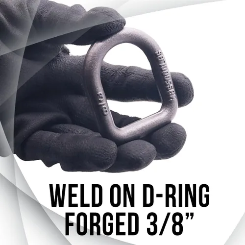 Vista 3 de BoxerTool Ancla de amarre de anillo en D soldado de 3/8" de alta resistencia - Ancla de amarre de 5,000 LBS para cama de camión - Anillos en D