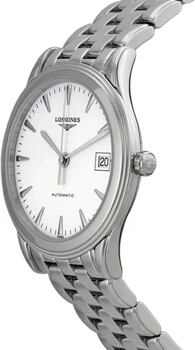 Vista 3 de Longines Flagship reloj automático para hombre L47744126, Esqueleto Blanco, Moderno, clásico, movimiento de cuarzo