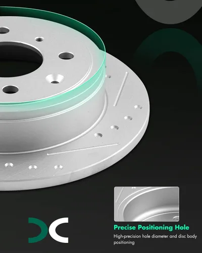 Vista 2 de SCITOO Rotores de freno traseros, 2 kits de frenos para Acura Integra 1990-2001, Honda Civic 1992-1995 1999-2000, para Civic del Sol 1993-1997, CRX