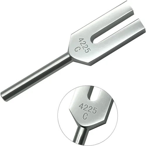 Vista 4 de Juego de diapasones de ángel 4096 Hz 4160 Hz 4225 Hz para limpieza de cristales, sintonizadores de ángel, martillo de madera y bolsa de terciopelo