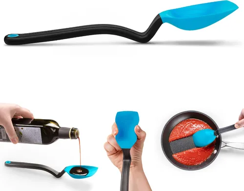 Vista 13 de Dreamfarm Supoon - Cuchara de cocina antiadherente para raspar silicona, para servir, mide 0.2 fl oz de cucharadita y 0.5 fl oz de cucharada, 11