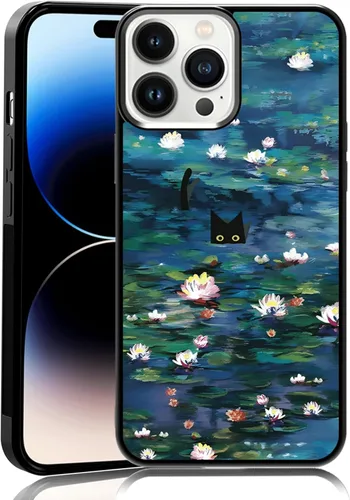 Vista 117 de Elegante funda de teléfono con diseño de gato Marie compatible con iPhone 11, funda de encaje dorado para iPhone, a prueba de golpes, rosa fucsia