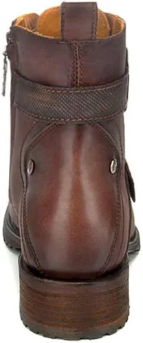 Vista 5 de Bota Hombre Cuadra en Piel Genuina con Cremallera Marrón