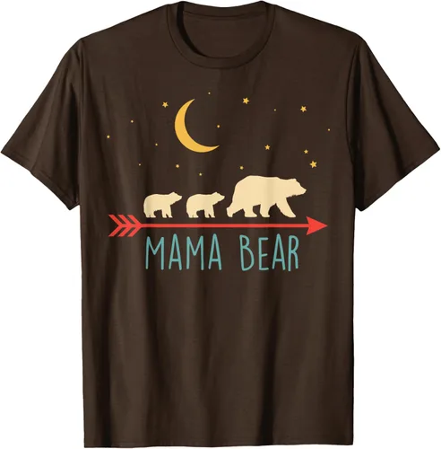 Vista 6 de Camiseta de mamá oso con 2 cachorros de dos veces Blessed Mama Bear, Negro, S