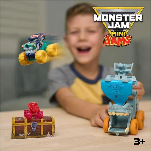 Vista 2 de Monster Jam Mini Jams Megalodon Barnacle Blaster Monster Truck Playset