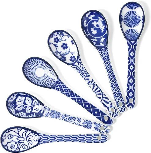 Vista 10 de Selamica cucharas de café de cerámica, cucharaditas de 5.2 pulgadas, juego de cucharas pequeñas para espresso, té, postre, agitación, aptas