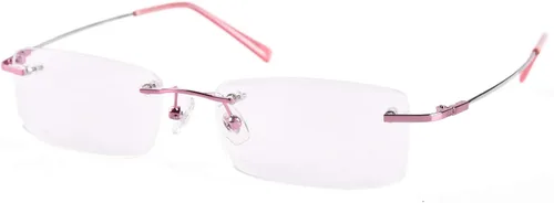 Vista 14 de Agstum Blue Light Blocking Glasses - Flexible Rimless Titanium Alloy Eyeglasses Frames Clear Lens