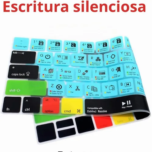 Vista 3 de Davinci Resolve Shortcuts - Funda de teclado para MacBook Pro 2016-2024 M1/M2 de 14 pulgadas y MacBook Pro de 16 pulgadas, MacBook Pro 13 15 Touch