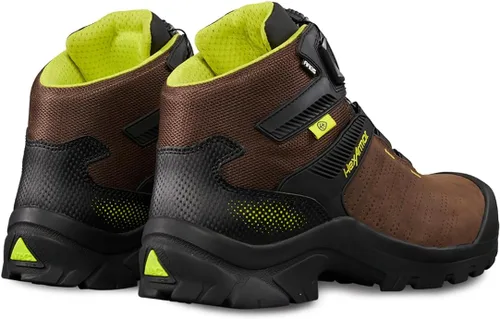 Vista 4 de HexArmor Botas de seguridad profesionales Xbase: impermeables, protección metatarsiana y opciones de cuero negro, puntera compuesta con Marrón